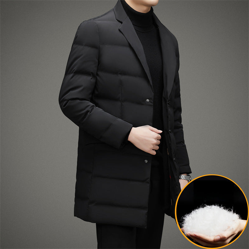 2024 Men's Long Business Warm Down Jacket