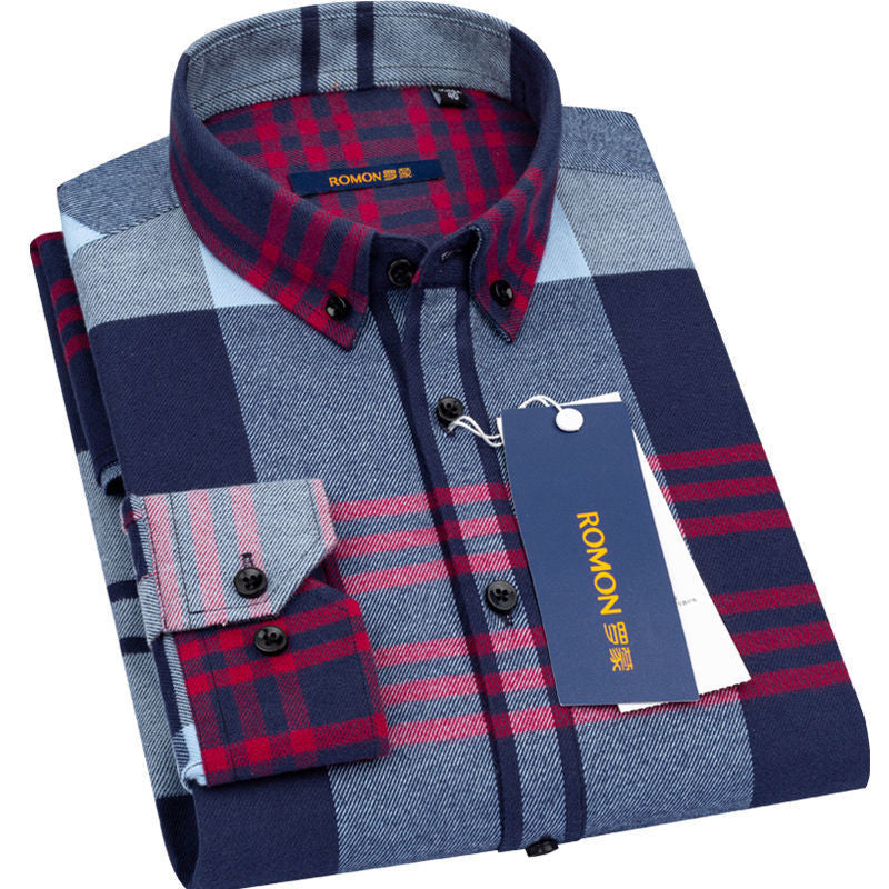 100% Cotton Men's Casual Long Sleeve Shirt