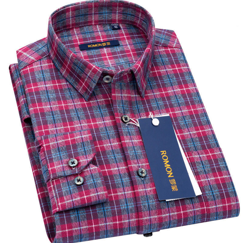 100% Cotton Men's Casual Long Sleeve Shirt