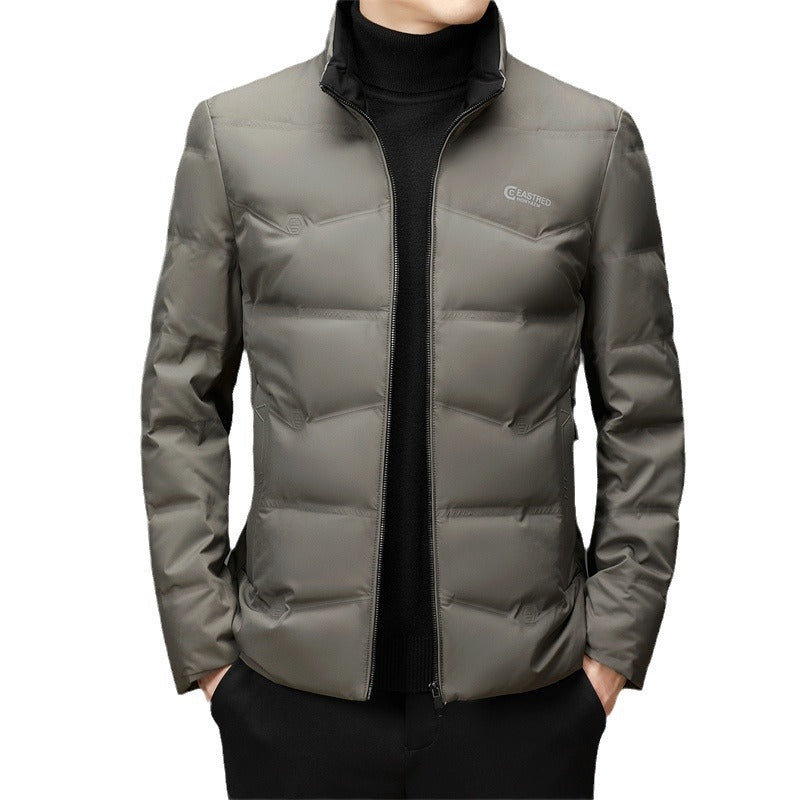 White duck down stand collar light antibacterial down jacket