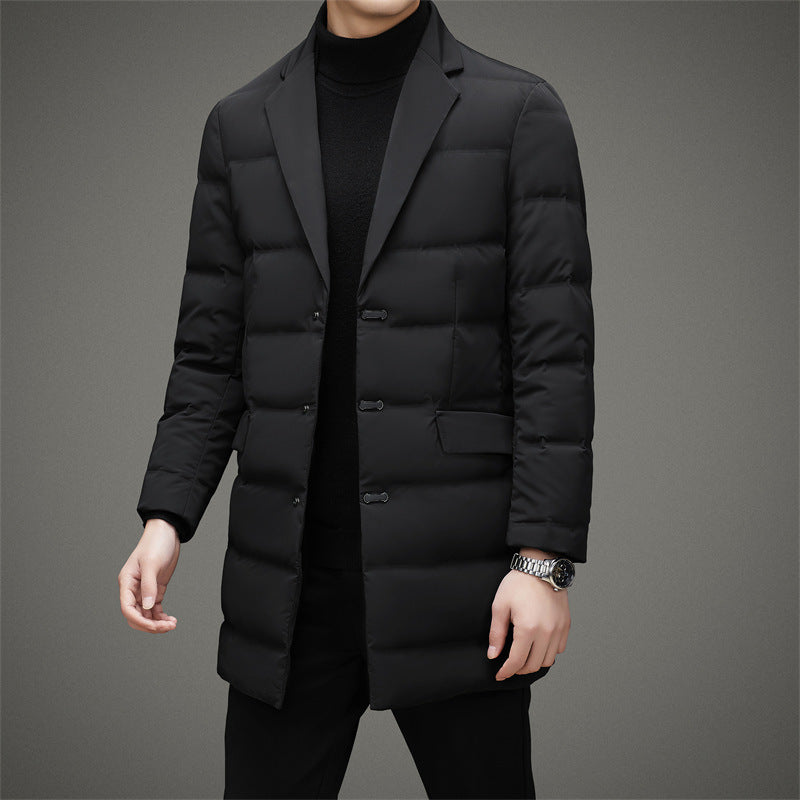 2024 Men's Long Business Warm Down Jacket