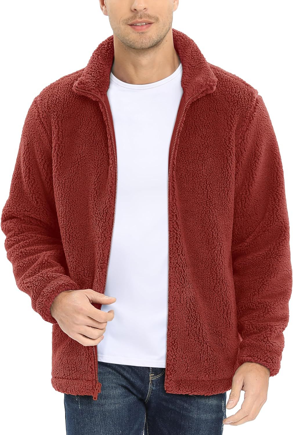 Men's New Lambskin Warm Stand Collar Jacket