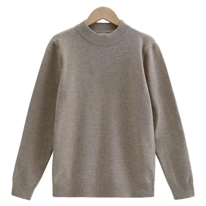 Winter Solid Color Half Turtleneck Sweater