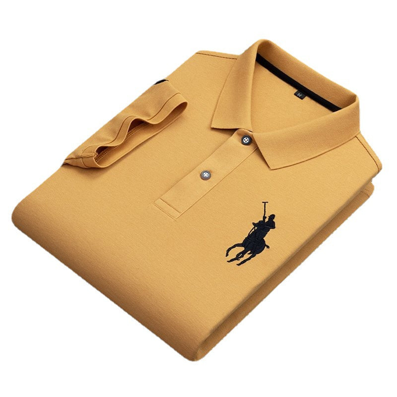 New embroidered casual loose polo shirt