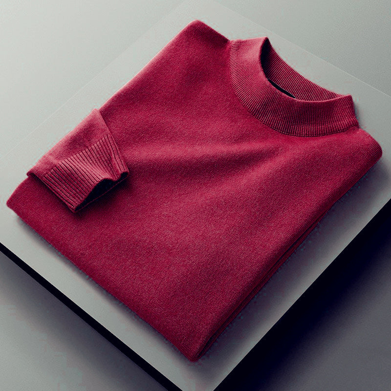 Winter Solid Color Half Turtleneck Sweater