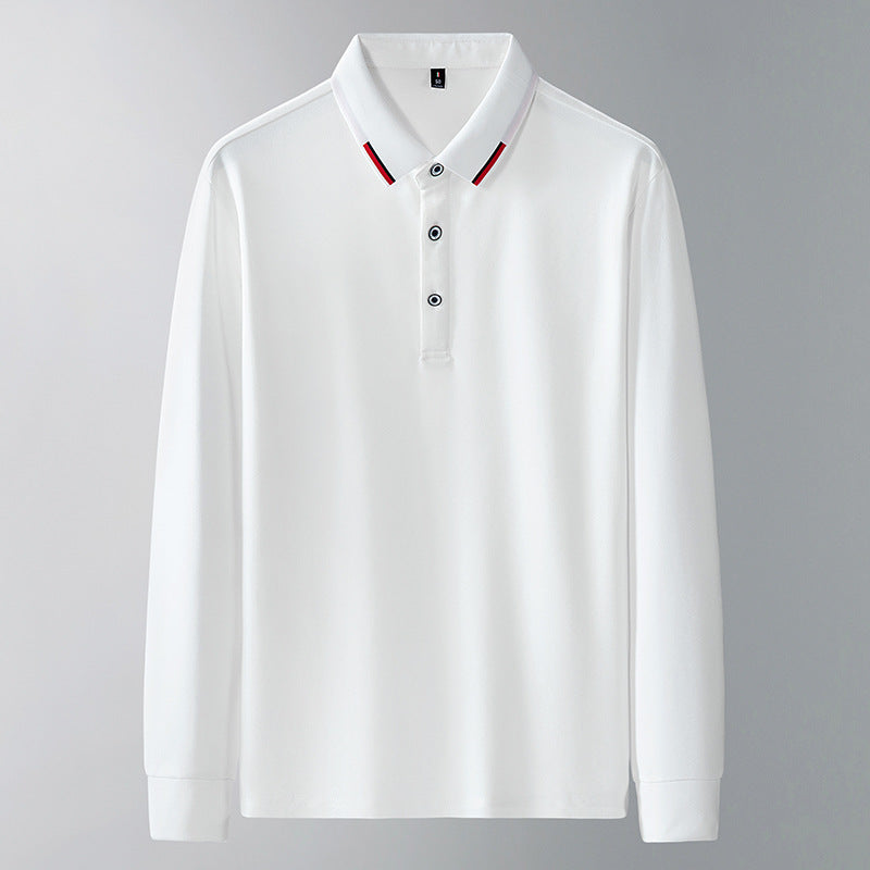 Men's High Quality Solid Color Loose Casual POLO Shirt