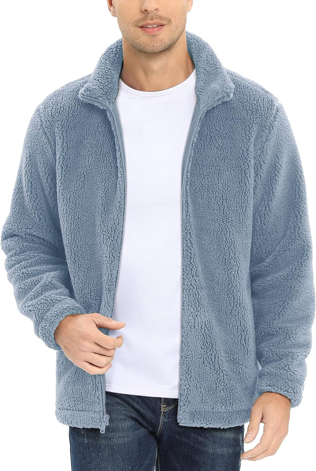 Men's New Lambskin Warm Stand Collar Jacket