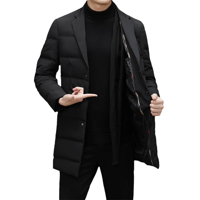 2024 Men's Long Business Warm Down Jacket