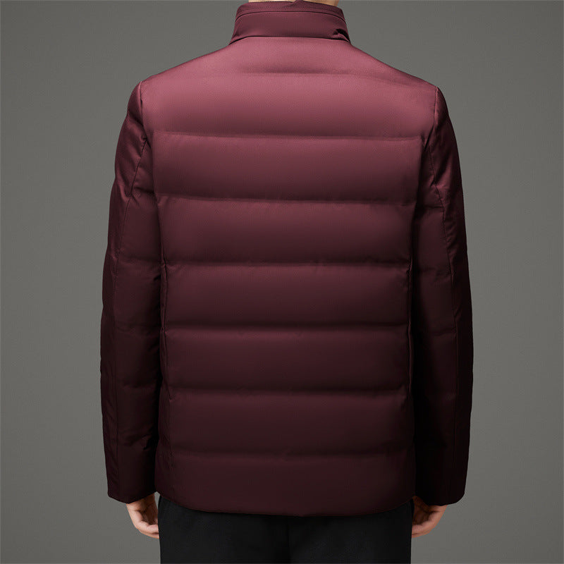 White duck down stand collar light antibacterial down jacket