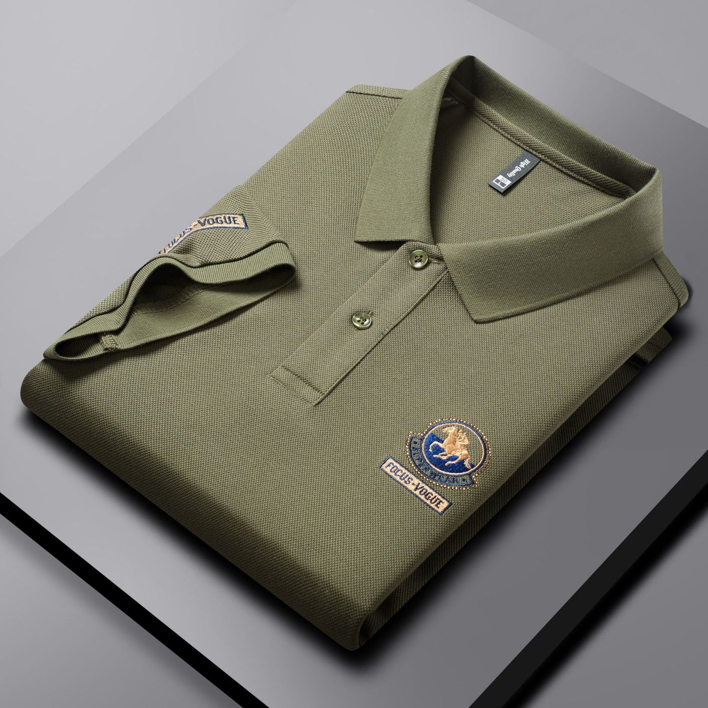Men's Embroidered Cotton Breathable Casual Polo Shirt