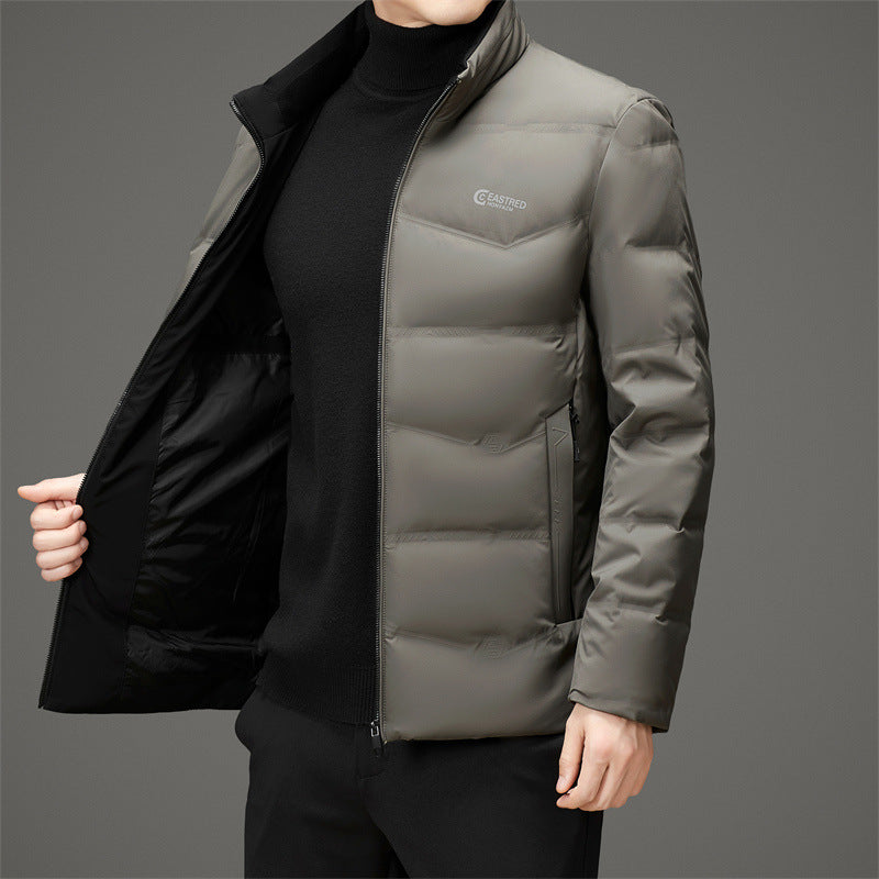 White duck down stand collar light antibacterial down jacket