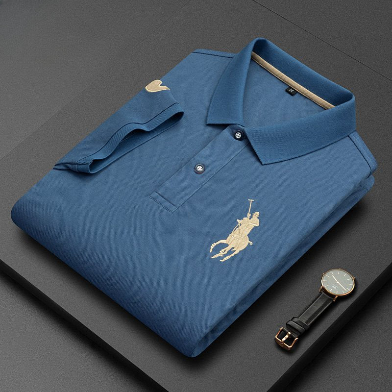 New embroidered casual loose polo shirt