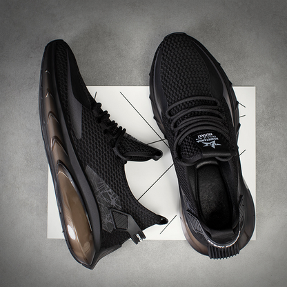 Men's New Fashionable Sports and Leisure Breathable Fly Knit Shock-absorbing Sports Shoes
