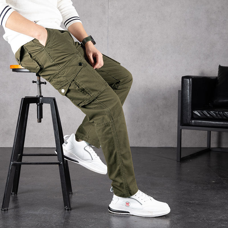 Men's Cotton Casual Tactical Multi-pocket Work Trousers