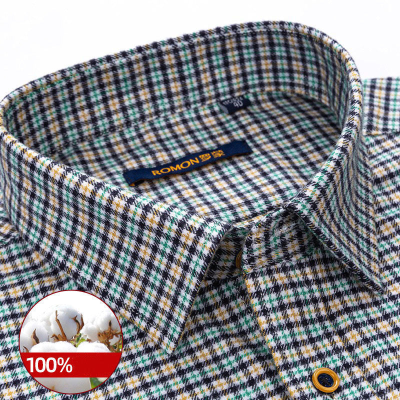 100% Cotton Men's Casual Long Sleeve Shirt