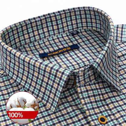 100% Cotton Men's Casual Long Sleeve Shirt