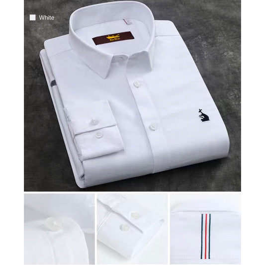 100% Cotton Long Sleeves Embroidery Business Shirt
