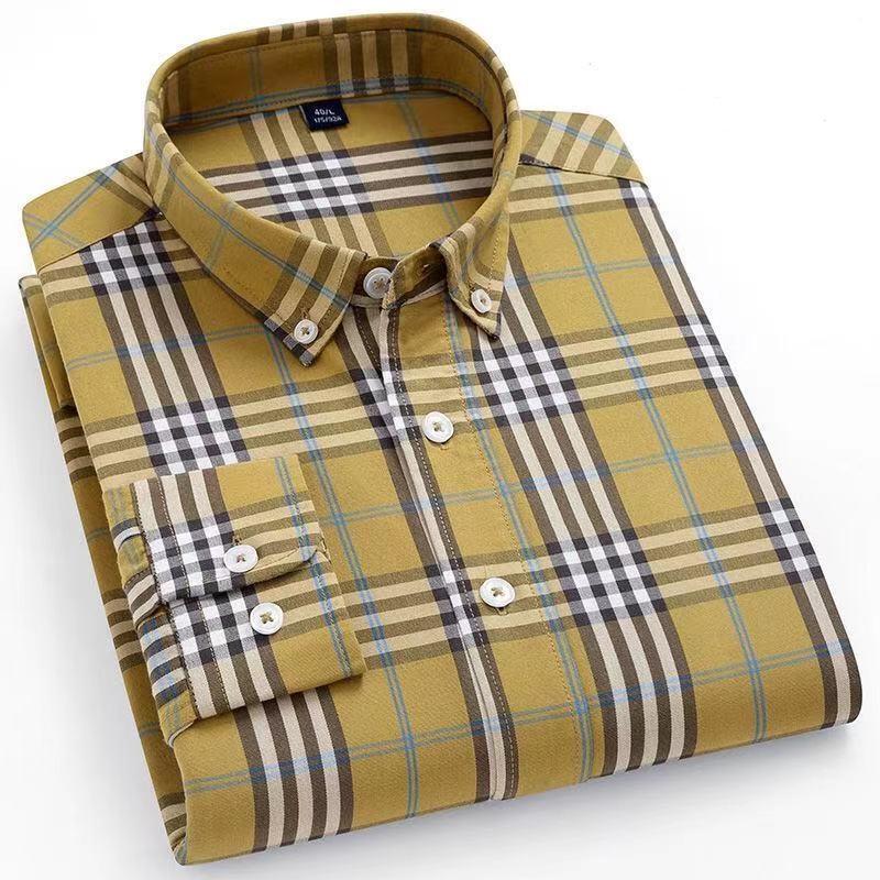 100% Cotton Business Casual Plaid Shirt