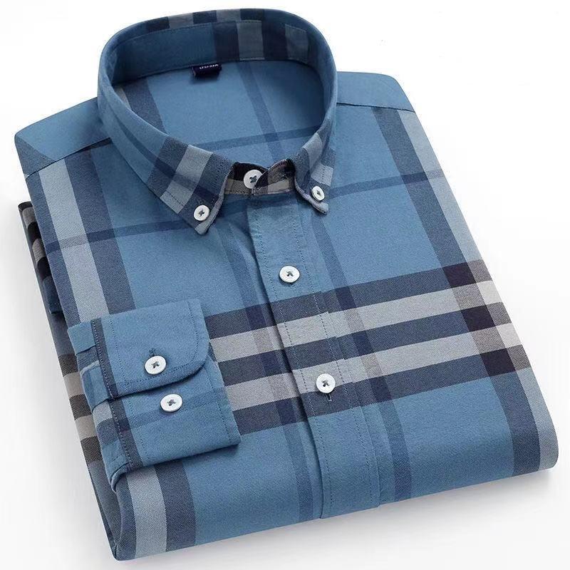 100% Cotton Business Casual Plaid Shirt