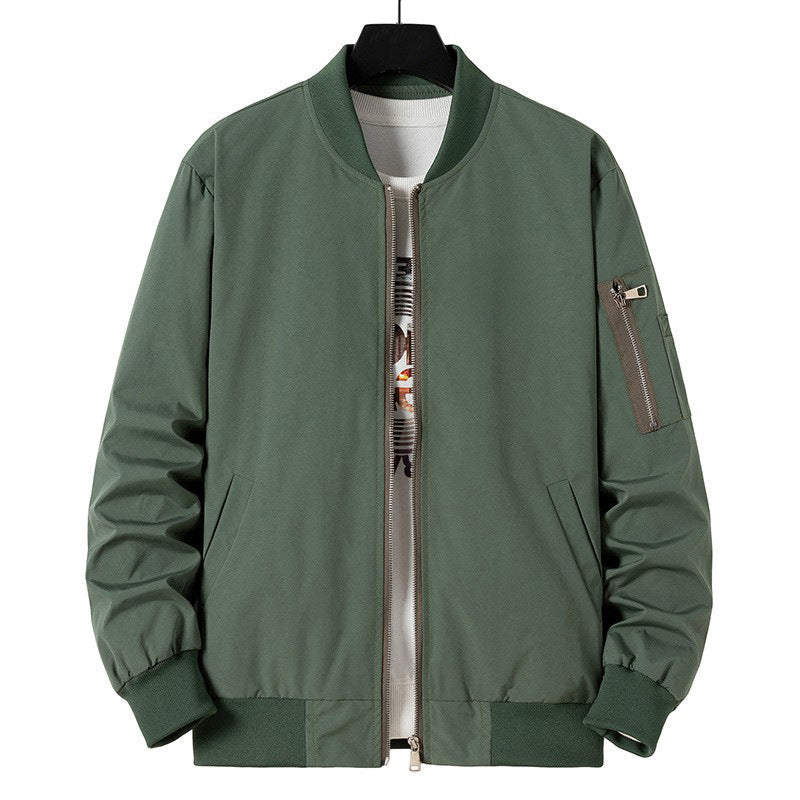 Men's Casual Embroidered Bomber Jacket