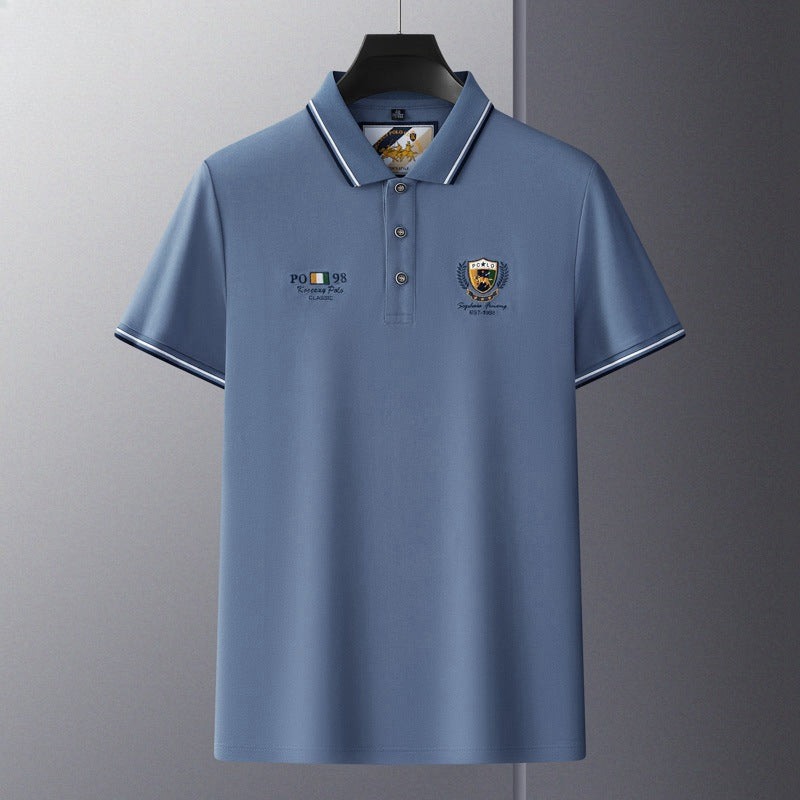 casual lapel plus size polo shirt