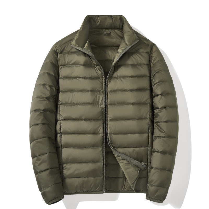 Men's White Duck Down Casual Warm Down Jacket
