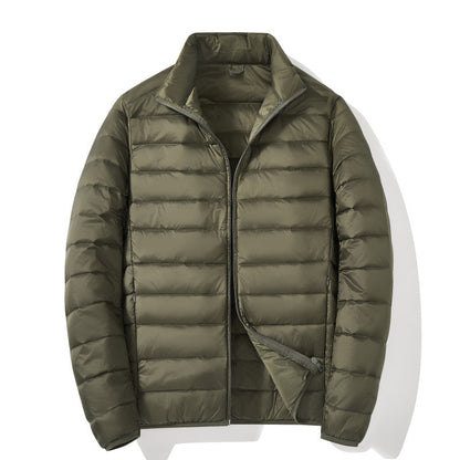 Men's White Duck Down Casual Warm Down Jacket
