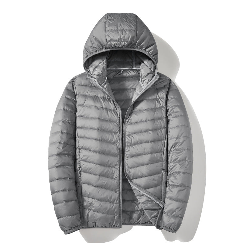 Men's White Duck Down Casual Warm Down Jacket