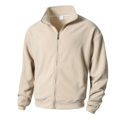 Men's Stand Collar Casual Polar Fleece Warm Jacket