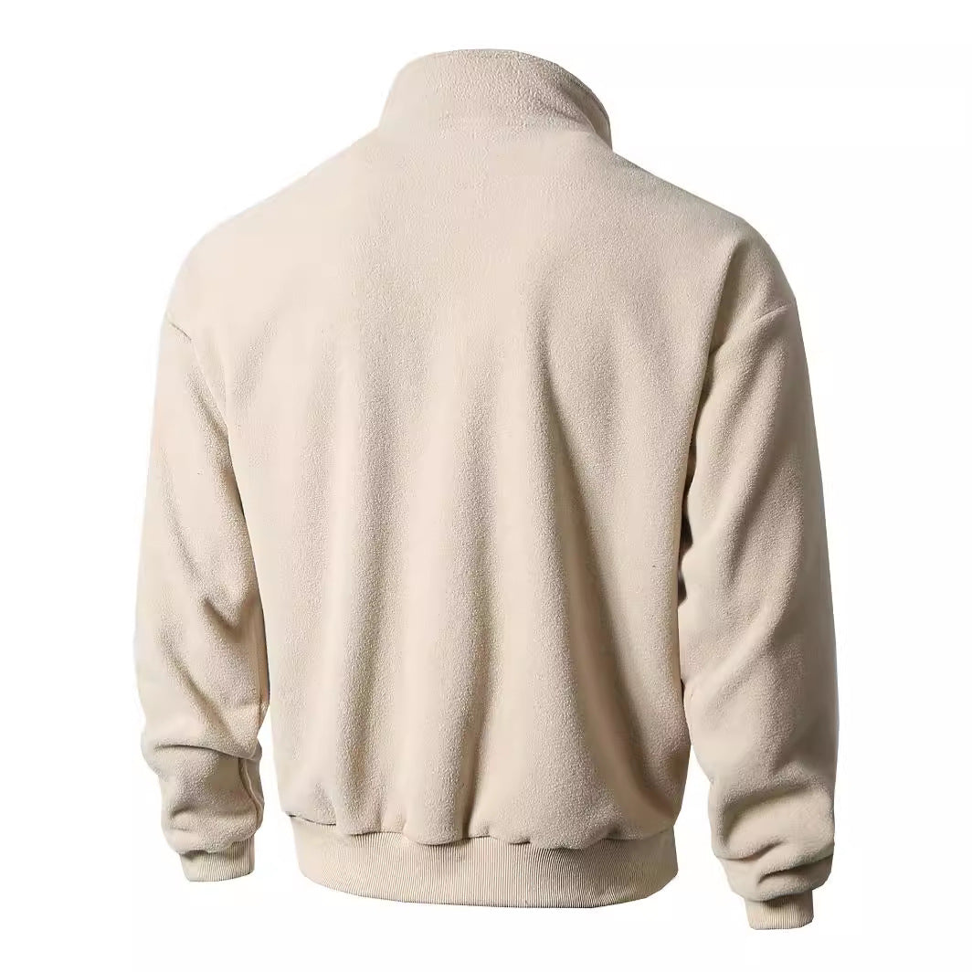 Men's Stand Collar Casual Polar Fleece Warm Jacket