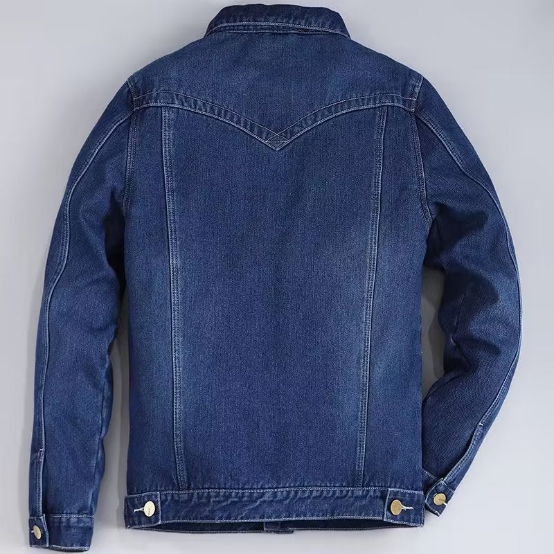 Men's Winter Fleece Denim Jacket