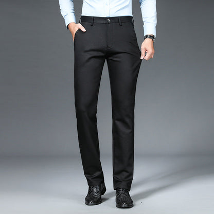 Men's Anti-wrinkle Soft Business Casual Stretch Straight Trousers