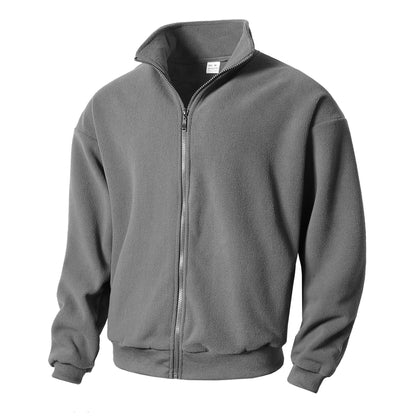 Men's Stand Collar Casual Polar Fleece Warm Jacket