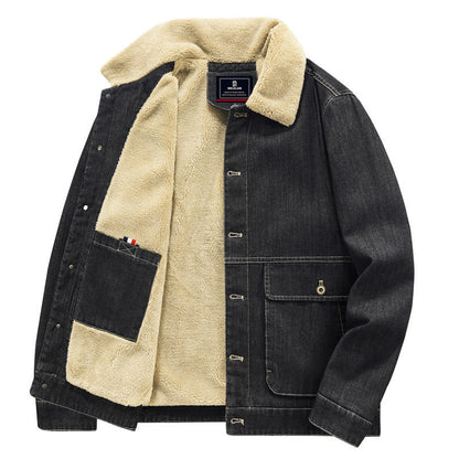 Men's New Winter Casual Denim Cotton Jacket