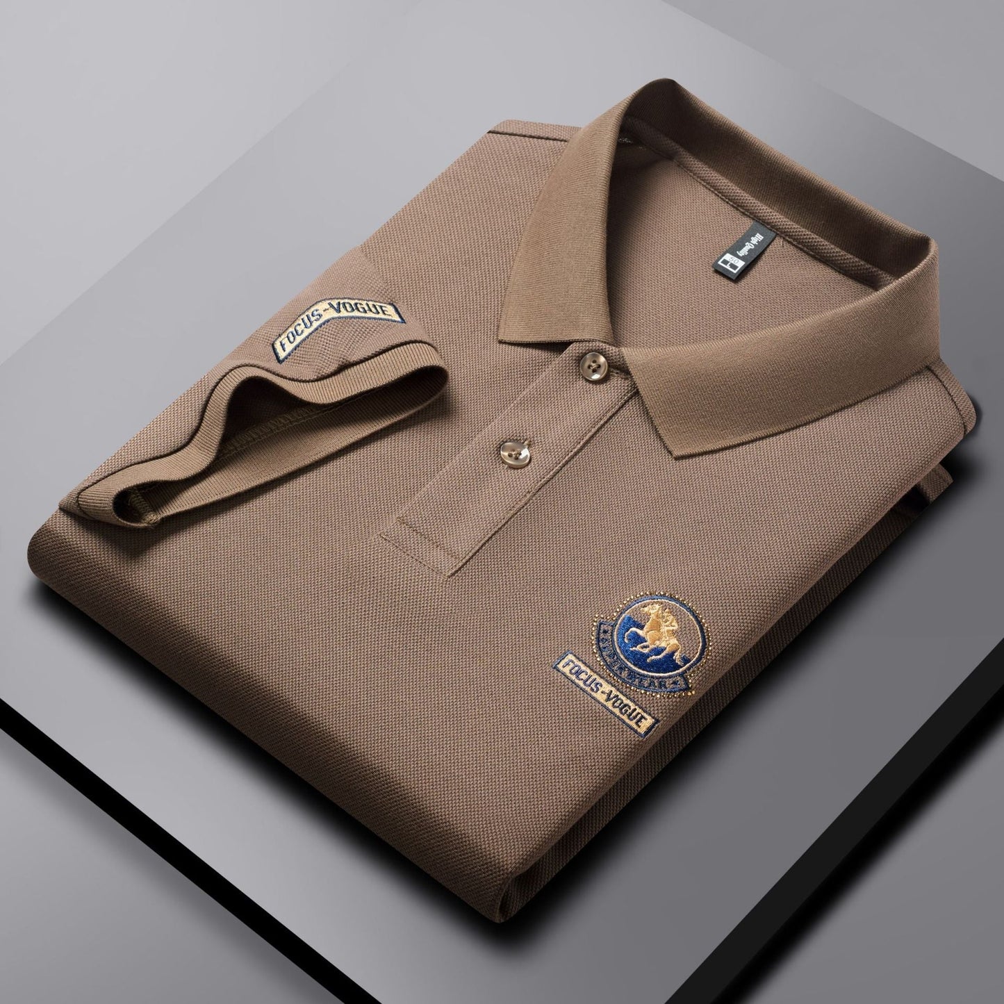 Men's Embroidered Cotton Breathable Casual Polo Shirt