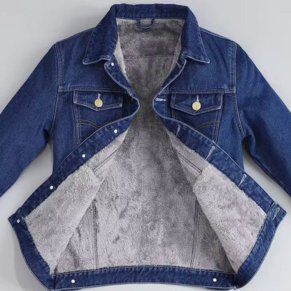 Men's Winter Fleece Denim Jacket