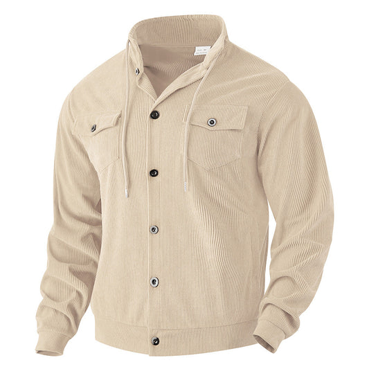 Men's Corduroy Lapel Vintage Multi-pocket Work Jacket
