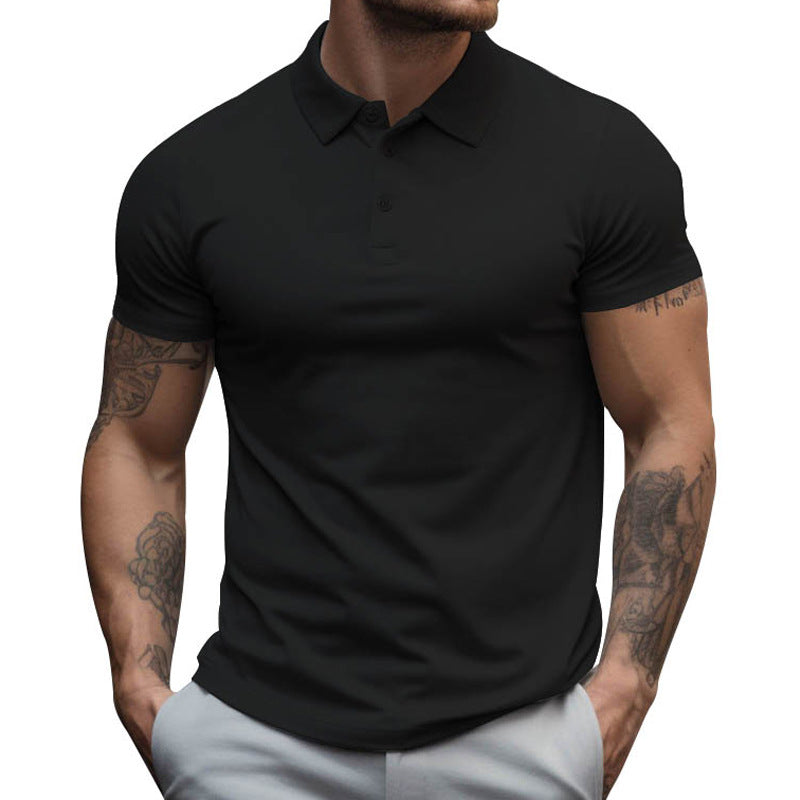 2024 Summer New Men's Lapel Loose Short-sleeved Polo Shirt
