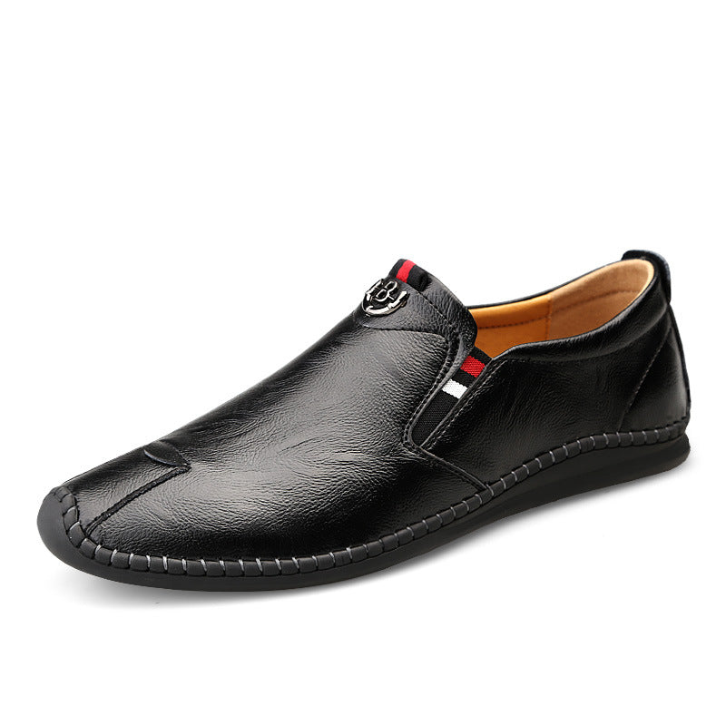 Men's Casual Breathable Leather Soft-soled Driving Shoes