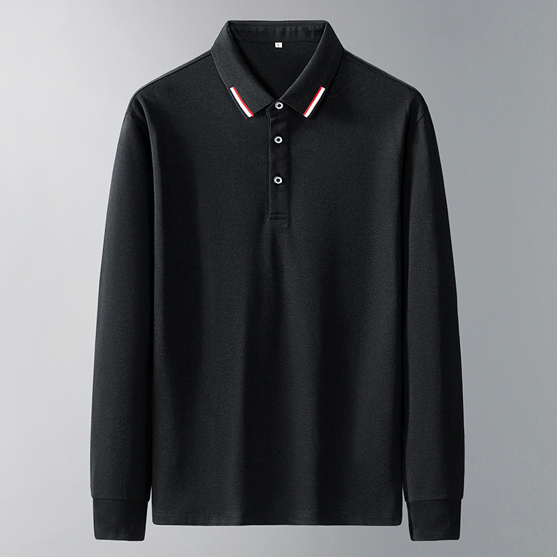 Men's High Quality Solid Color Loose Casual POLO Shirt