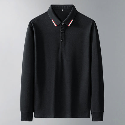 Men's High Quality Solid Color Loose Casual POLO Shirt