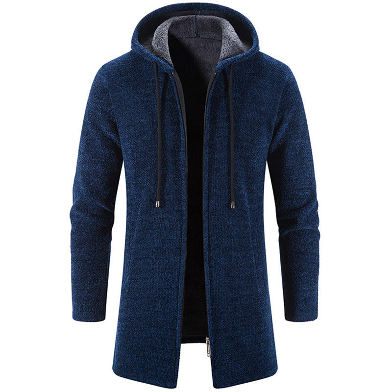 Men's Plush All-match Chenille Knitted Sweater Jacket