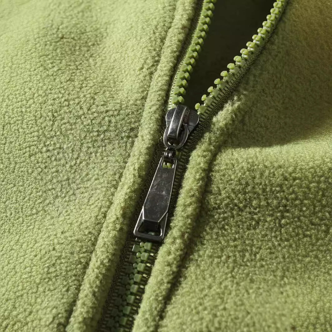 Men's Stand Collar Casual Polar Fleece Warm Jacket