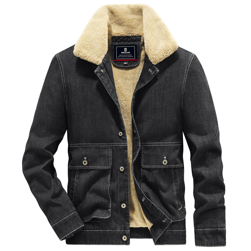 Men's New Winter Casual Denim Cotton Jacket