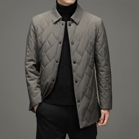 Men's lightweight warm business thin cotton jacket