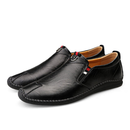 Men's Casual Breathable Leather Soft-soled Driving Shoes
