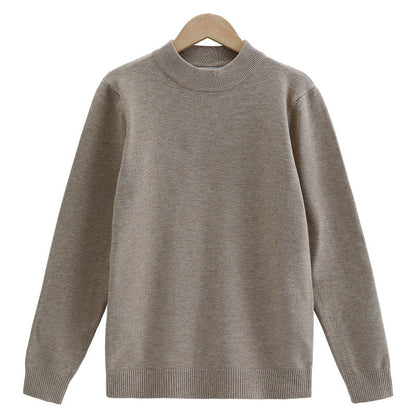 Winter Solid Color Half Turtleneck Sweater