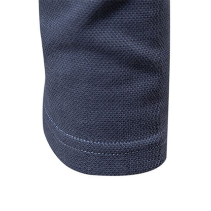 Men's Casual Solid Color Lapel Versatile Polo Shirt