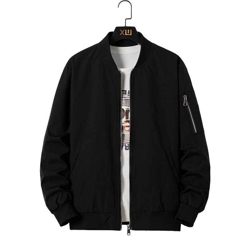 Men's Casual Embroidered Bomber Jacket