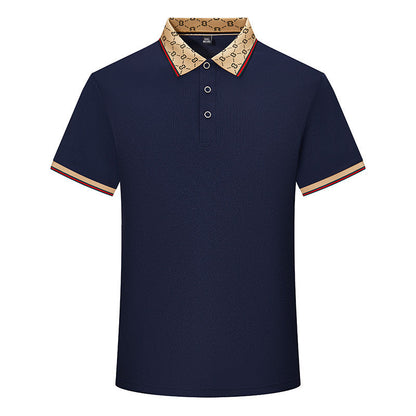 Men's 2024 New Loose Breathable Ice Silk Casual Fashion Lapel POLO Shirt
